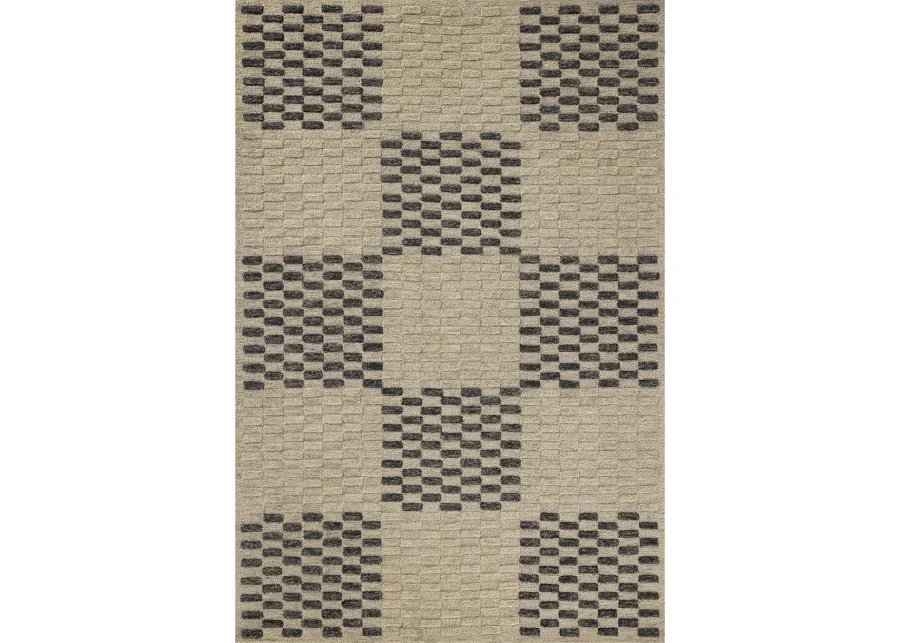 Bradley BRL-01 Beige / Midnight 2''6" x 7''6" Rug by Chris Loves Julia