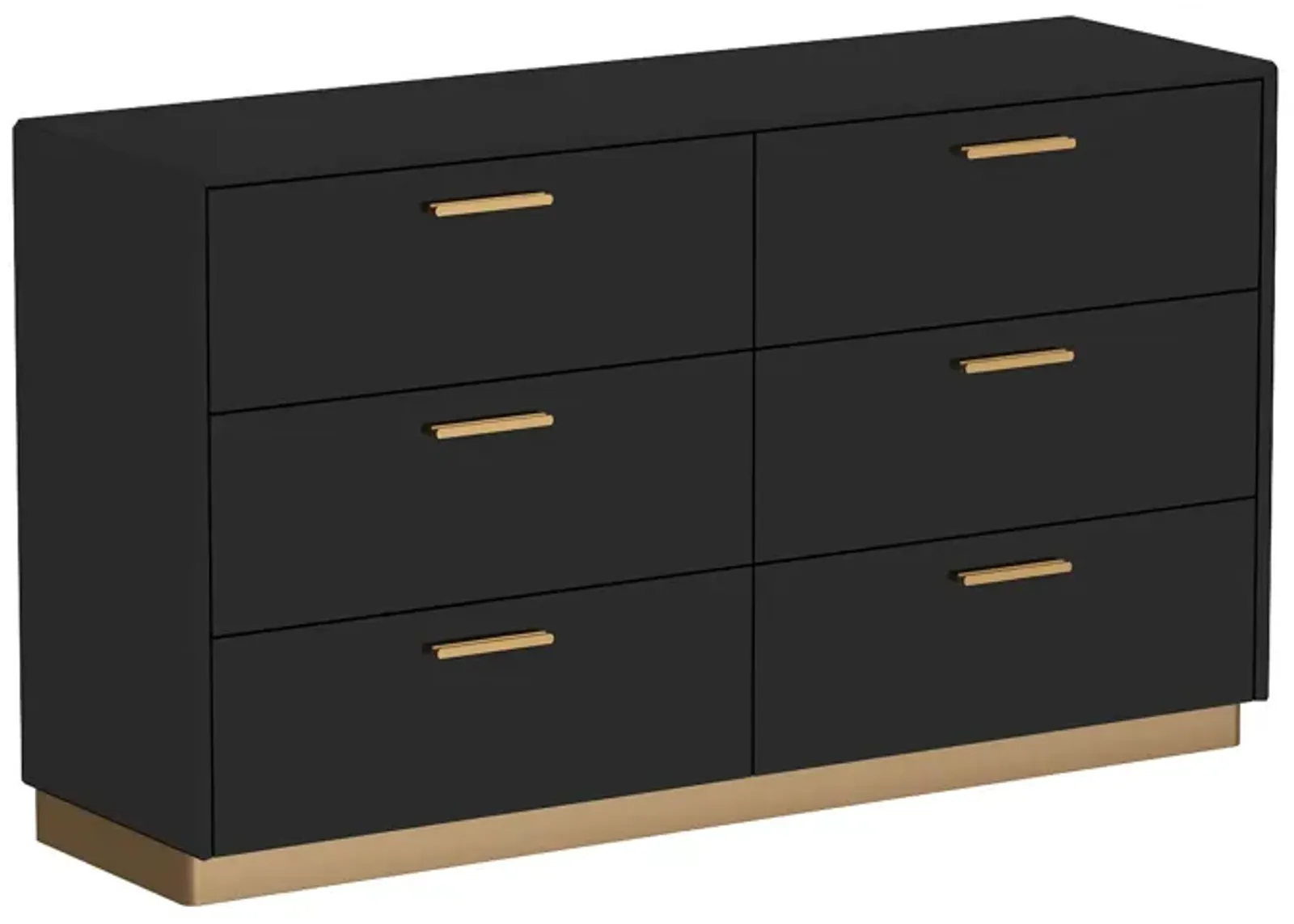 55.1" High Glossy 6-Drawer Double Dresser: A Stylish Storage Solution