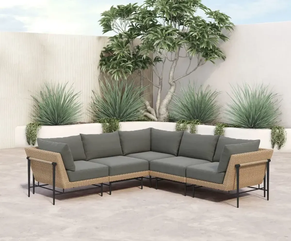 Cavan Outdoor 5-Piece Sectional