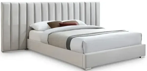 Meridian Furniture Pablo Cream Velvet King Bed
