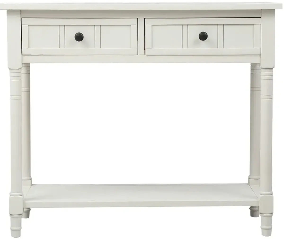 Daisy Series Console Table Traditional Design with Two Drawers and Bottom Shelf