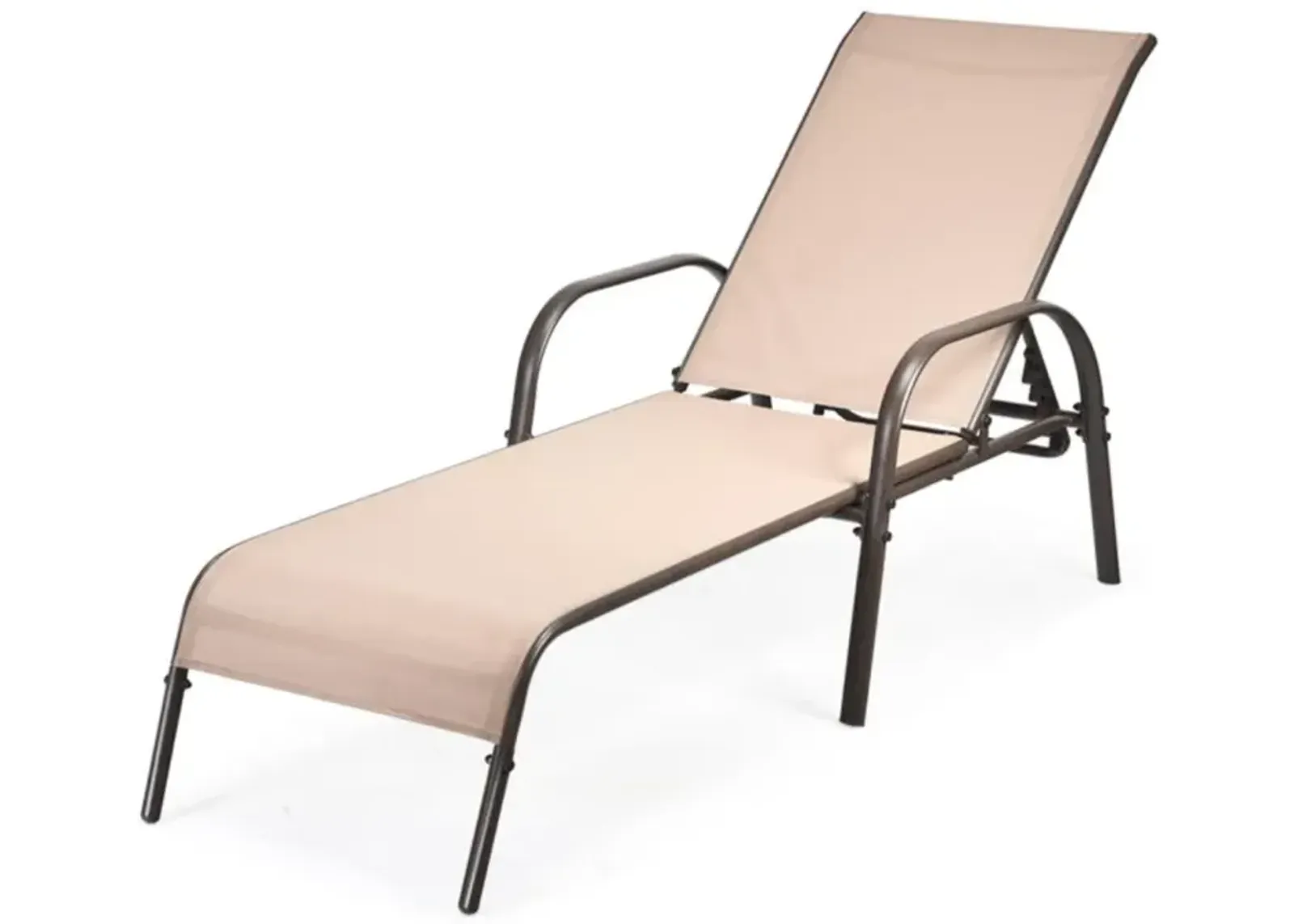 Hivvago Adjustable Patio Chaise Folding Lounge Chair with Backrest