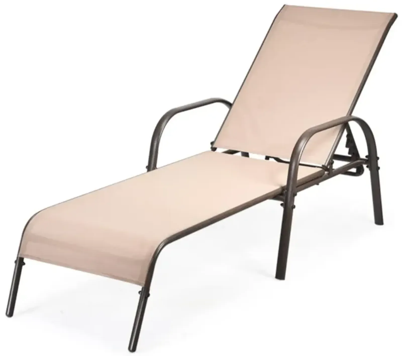 Hivvago Adjustable Patio Chaise Folding Lounge Chair with Backrest