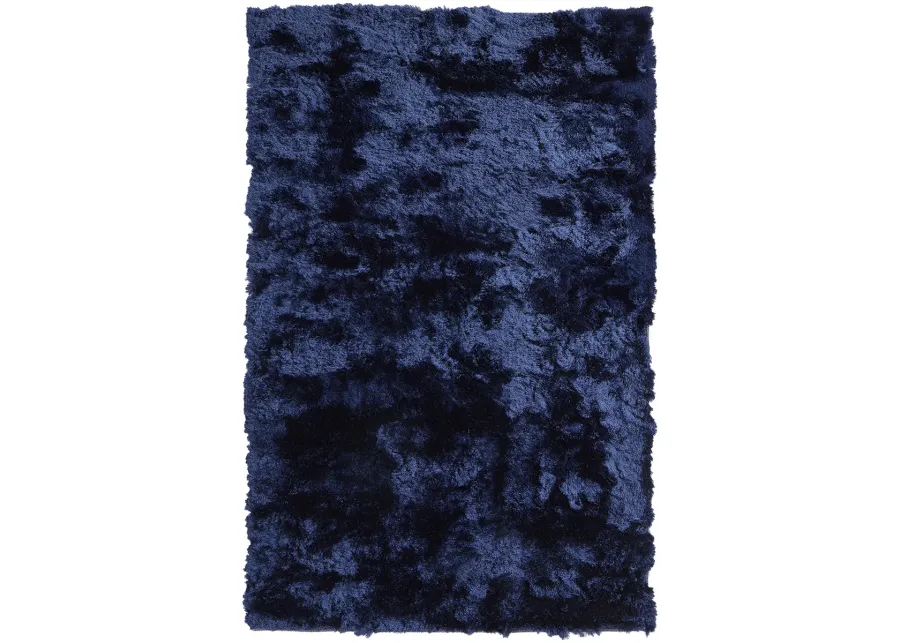 Indochine 4550F Blue/Black 8' x 8' Round Rug