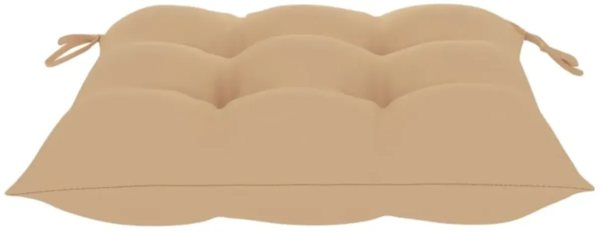 vidaXL Chair Cushions 4 pcs Beige 15.7"x15.7"x2.8" Fabric