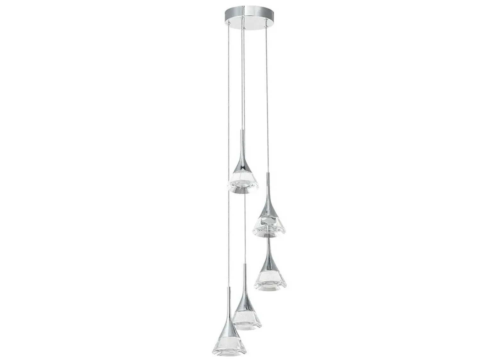 VONN Lighting 5-Light Pendant Lighting Height Adjustable Integrated LED Chandelier