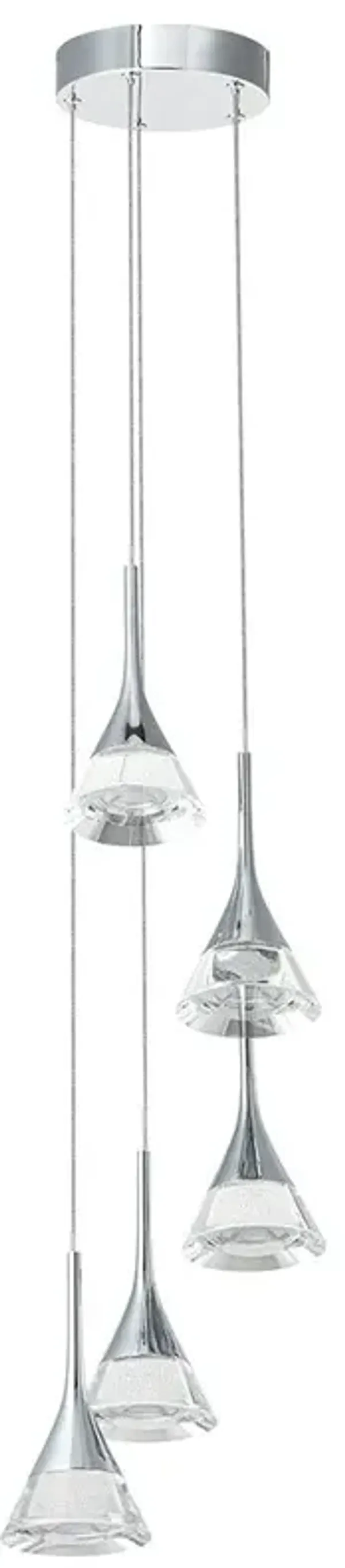 VONN Lighting 5-Light Pendant Lighting Height Adjustable Integrated LED Chandelier