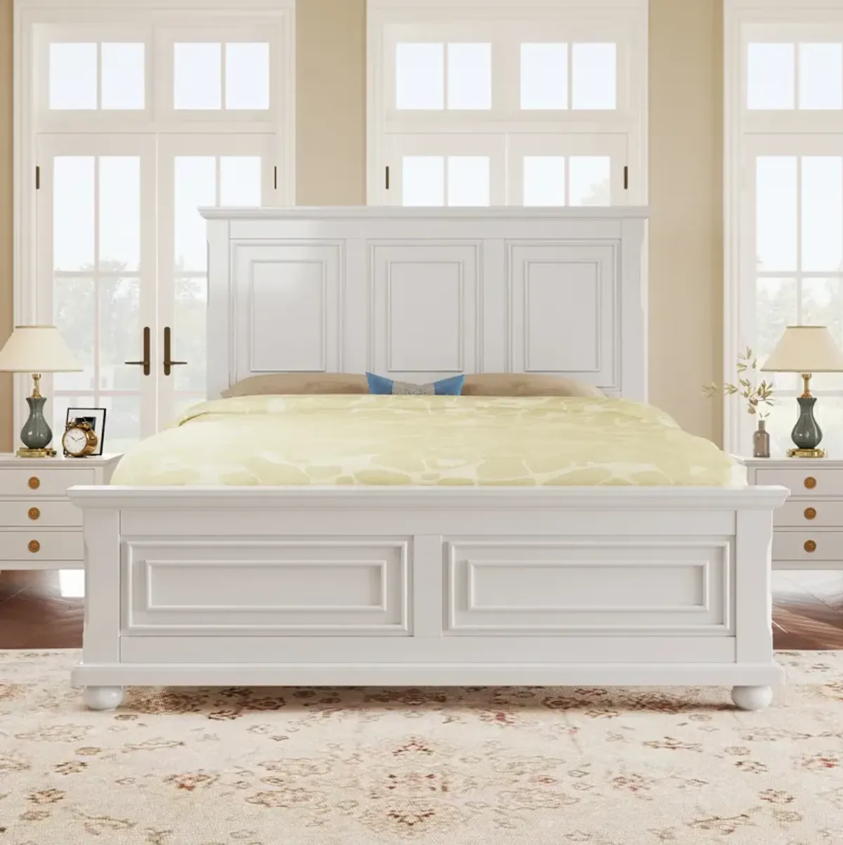 Merax Traditional Vintage Wood Platform Bed