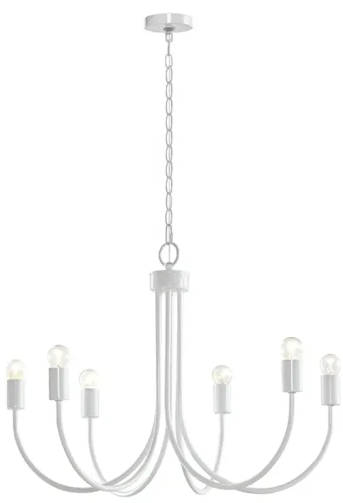 Gracie Mills Aiello Modern 6-Light Metal Chandelier