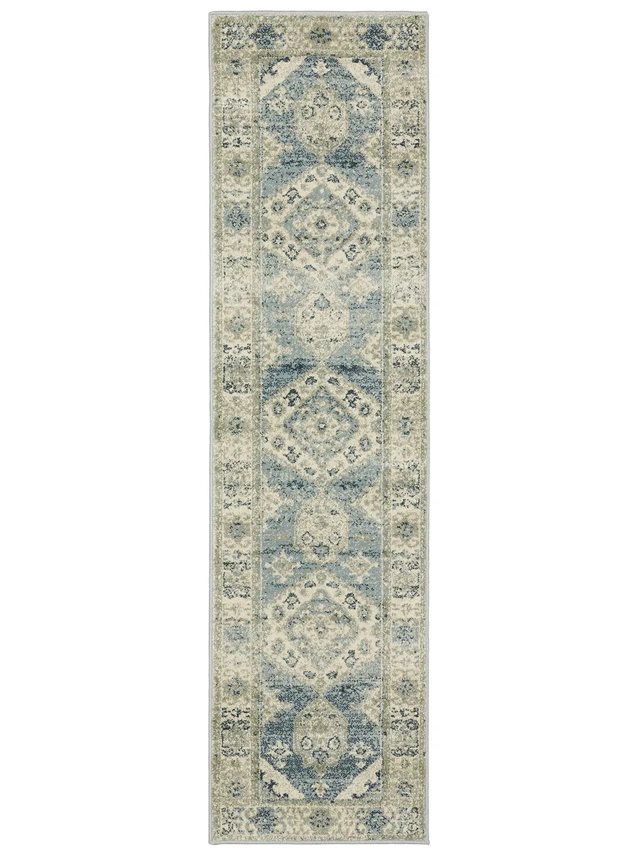 Branson 1'10" x 7'3" Blue Rug