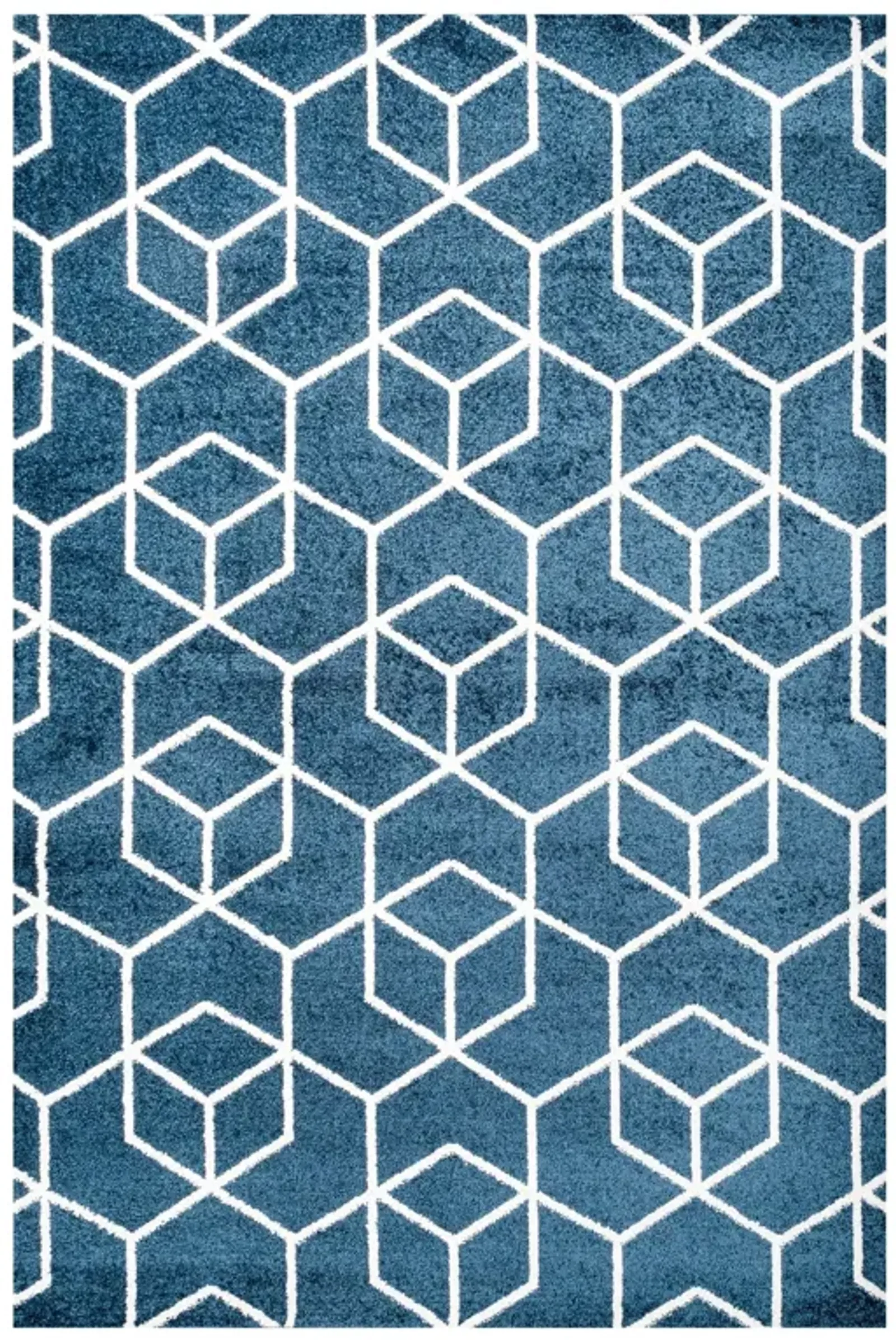 Tumbling Blocks Modern Geometric Area Rug