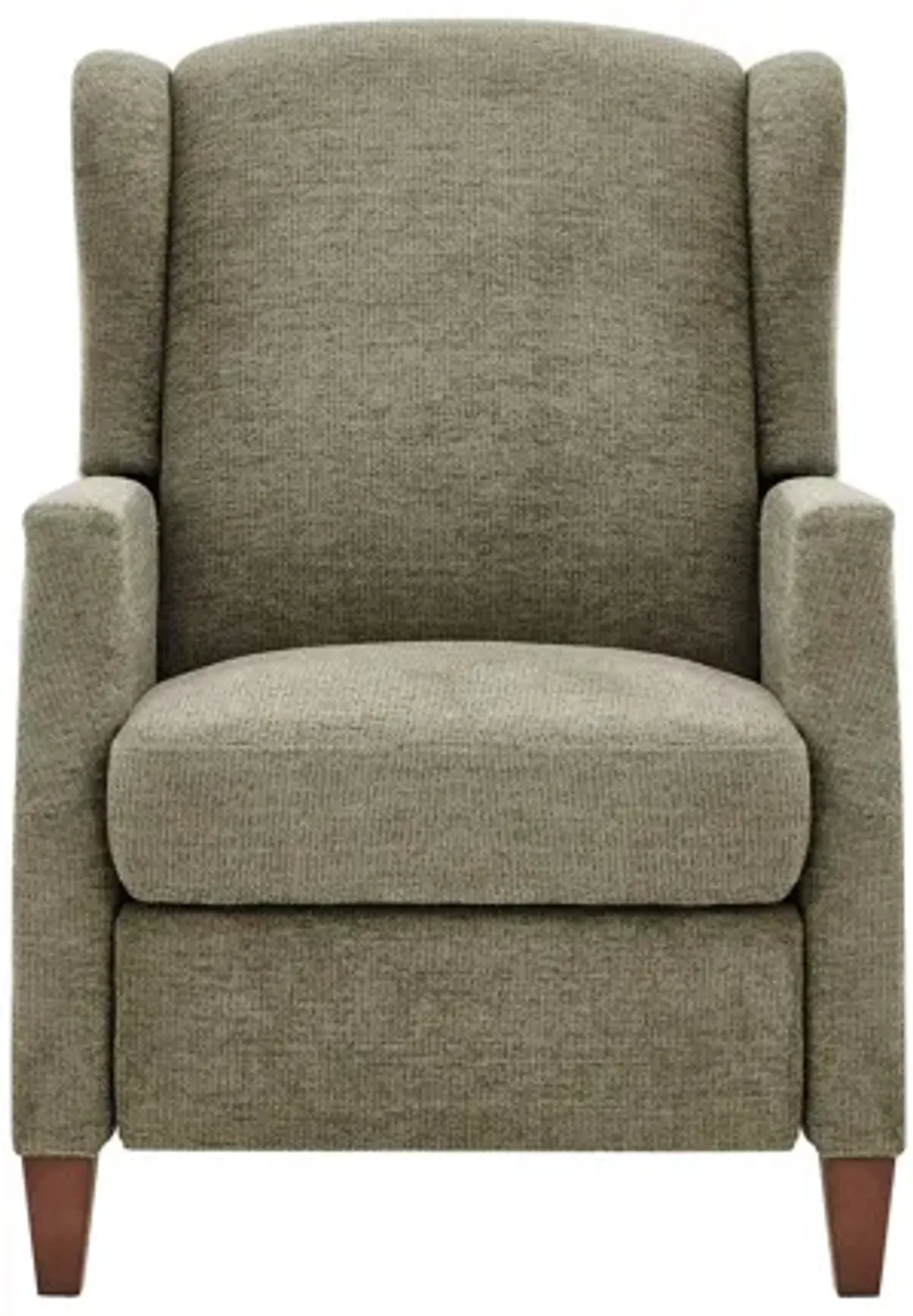 Wingback Fabric Push Back Recliner with Rivet Detailing