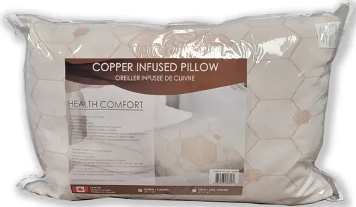 Cotton House - Copper Infused Pillow, Hypoallergenic, King Size