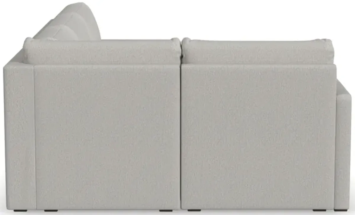 Flex 4-Seat Frost Sectional with Narrow Arm