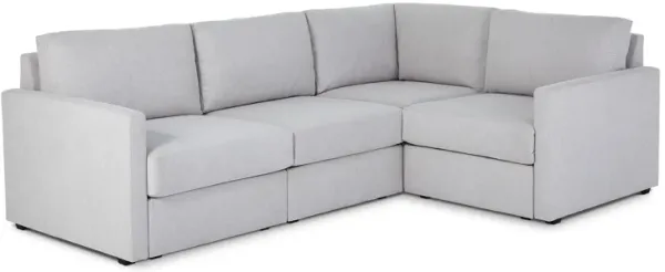 Flex 4-Seat Frost Sectional with Narrow Arm