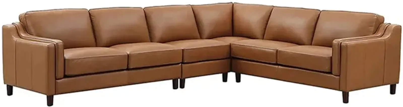 Bella Top Grain Leather L-Shaped Sectional