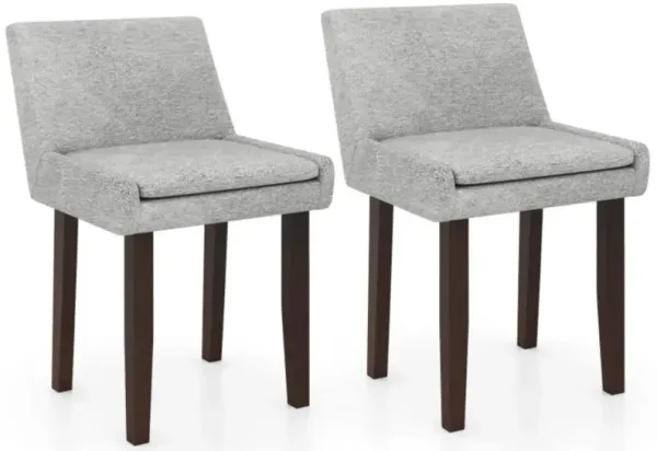 Hivvago Modern Upholstered Fabric Side Leisure Chair Set of 2
