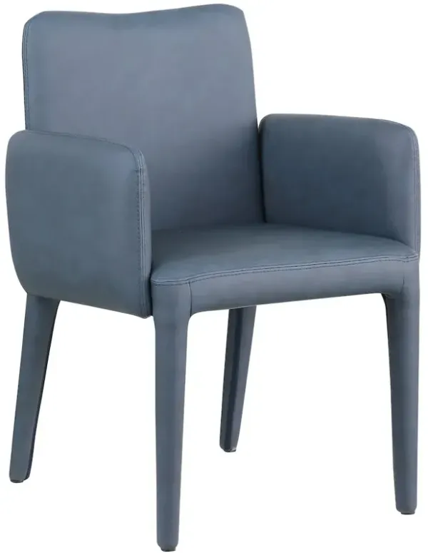 Meridian Furniture Pelle Navy Vegan Leather Accent/Dining Chair