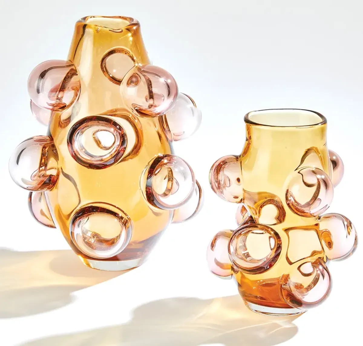 Bubbled Vase-Brown Small