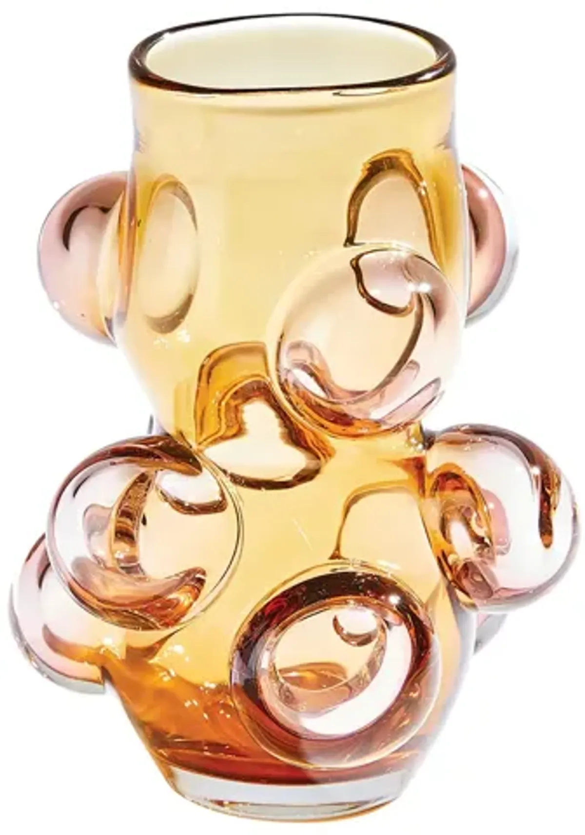 Bubbled Vase-Brown Small