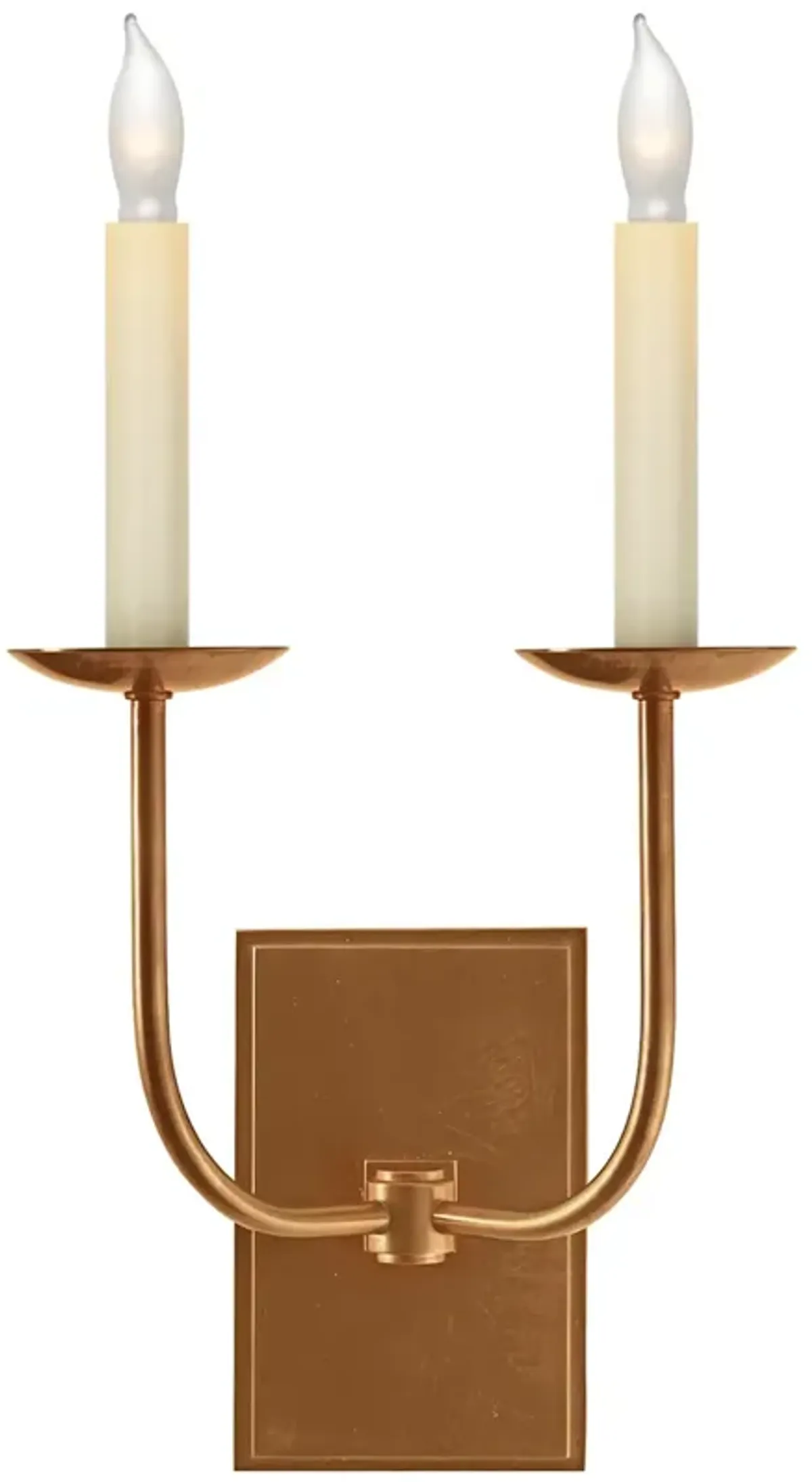 TT Double Sconce in Antique Brass