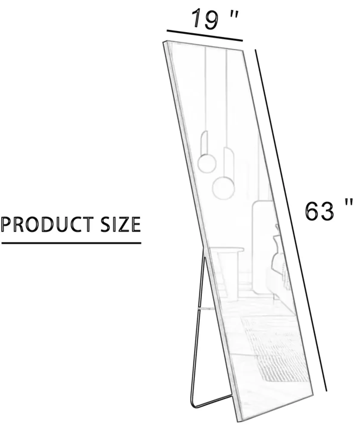 Hivvago Solid Wooden Frame Full Length Body Decorative and Dressing Mirror