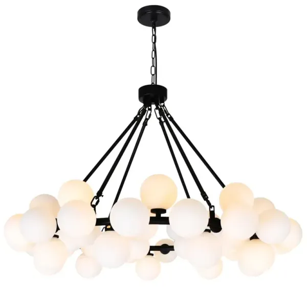 CWI Lighting Arya 45 Light Chandelier With Black Finish
