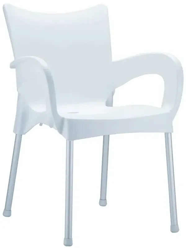 Belen Kox Resin Dining Arm Chair, Set of 2, White, Belen Kox