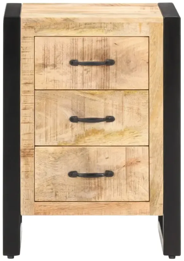 vidaXL Bedside Cabinet 15.7"x13.8"x21.7" Solid Mango Wood