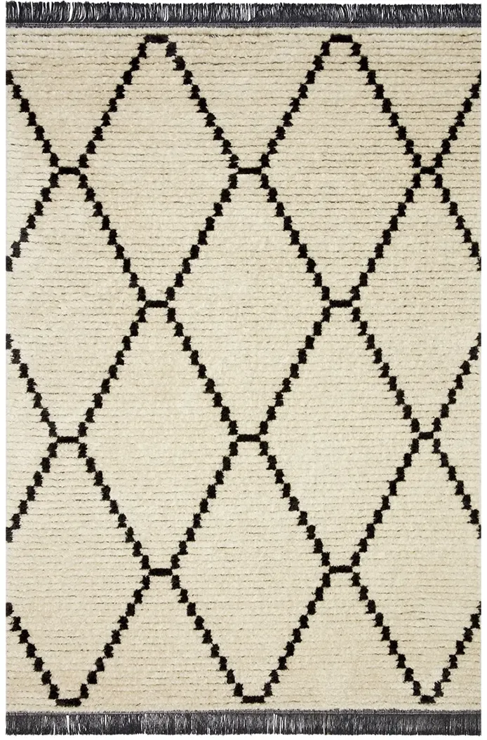 Alice ALI04 Cream/Charcoal 3'8" x 5'8" Rug