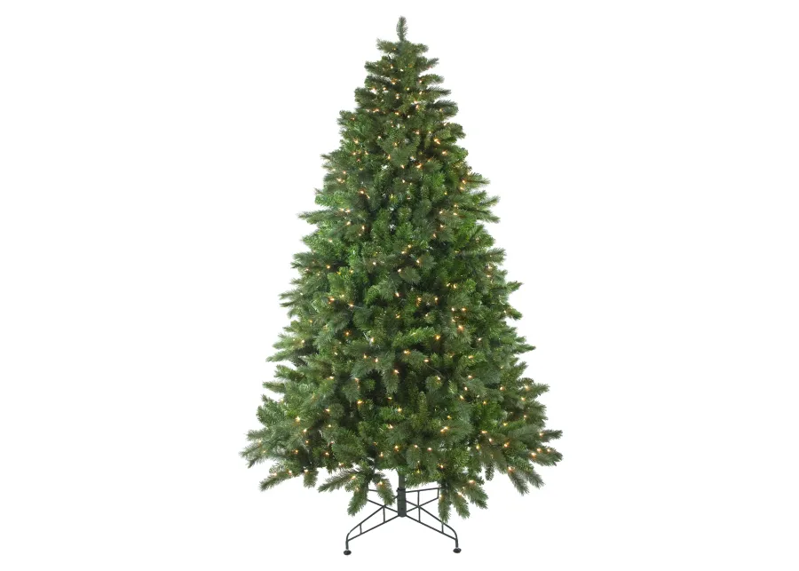 7.5' Pre-Lit Medium Mixed Scotch Pine Artificial Christmas Tree - Clear Lights