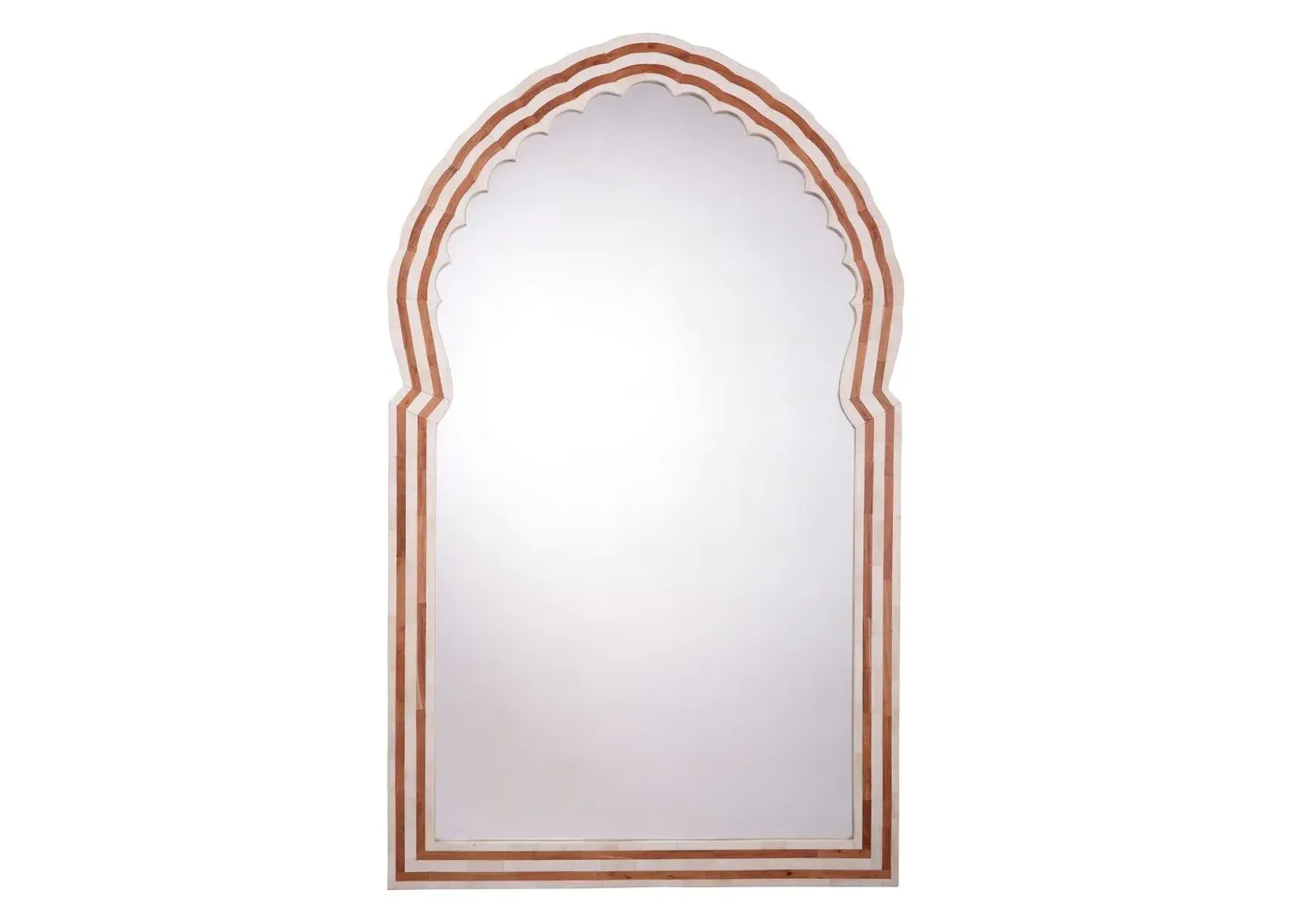 Bardot Large Bone & Wood Mirror