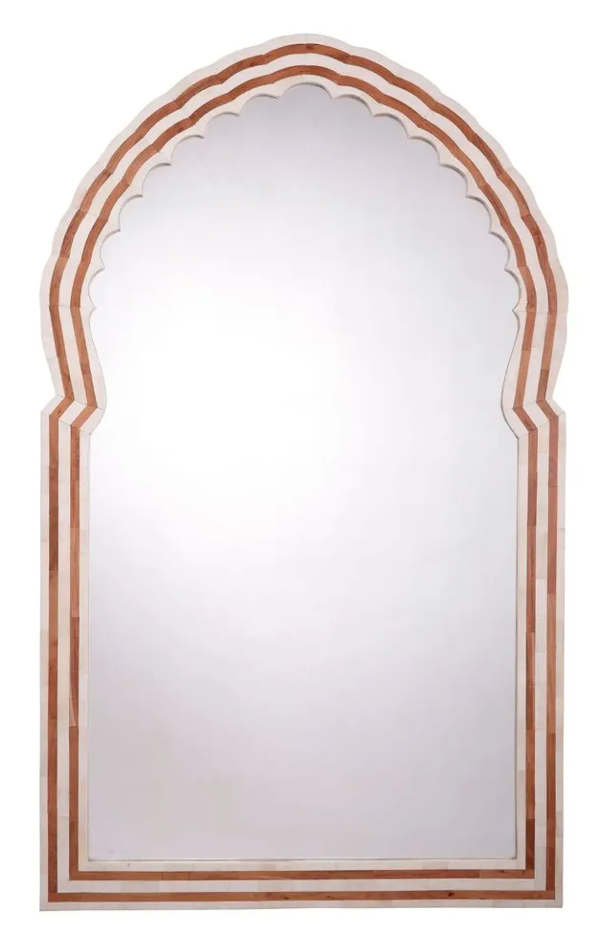 Bardot Large Bone & Wood Mirror