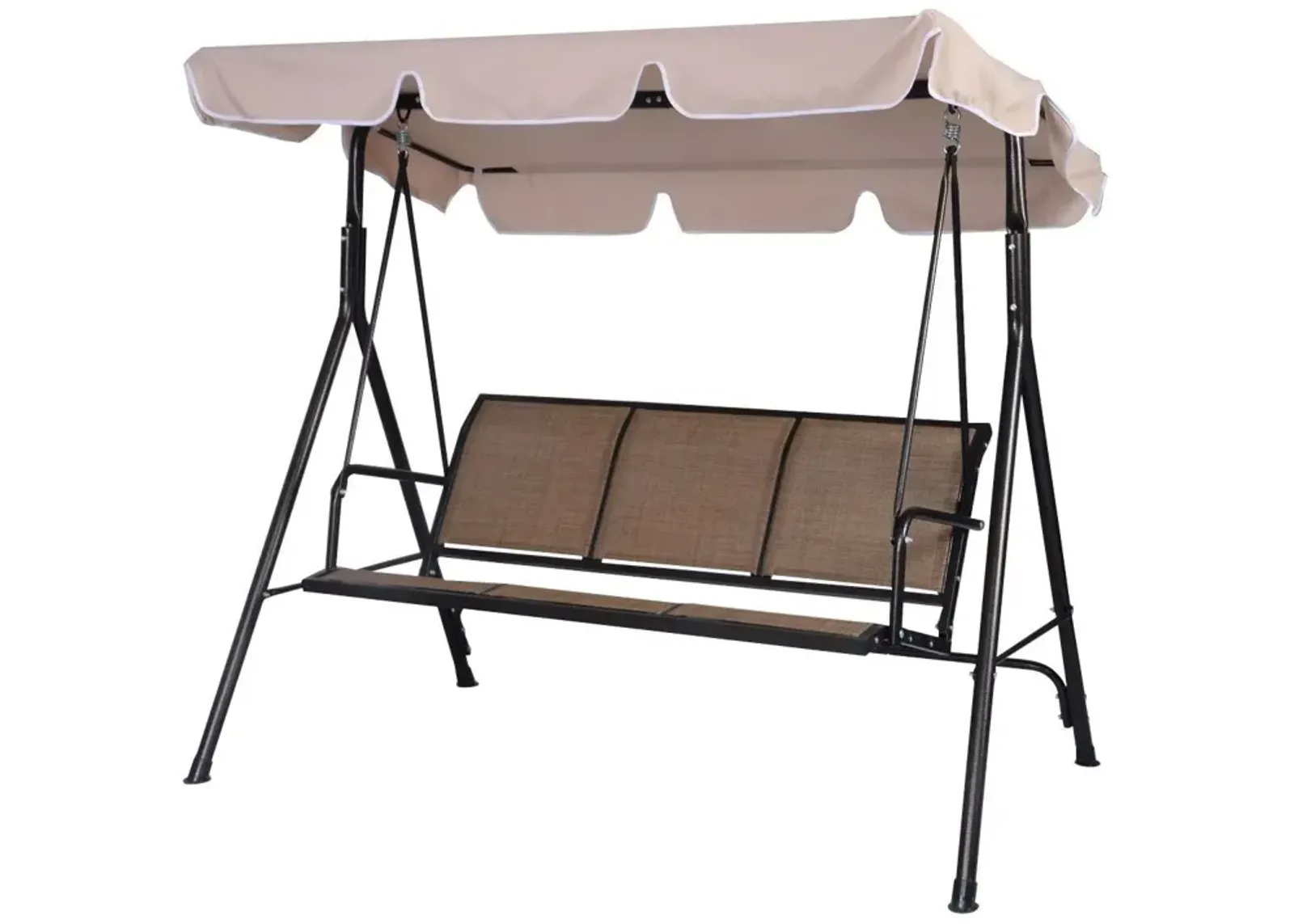 Hivvago Outdoor 3-Person Canopy Swing for Porch Patio or Deck