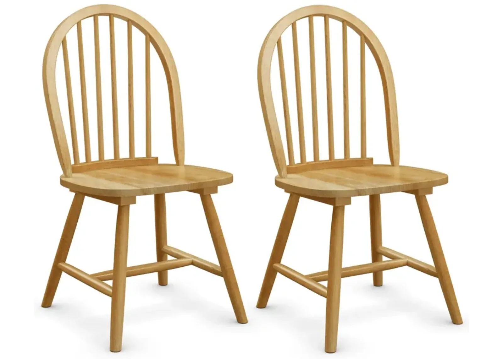 Set of 2 Vintage Windsor Wood Chair with Spindle Back for Dining Room