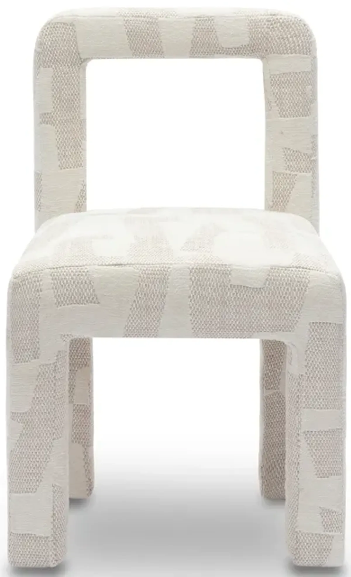 Hazel Cream Patterned Jacquard Dining Chair