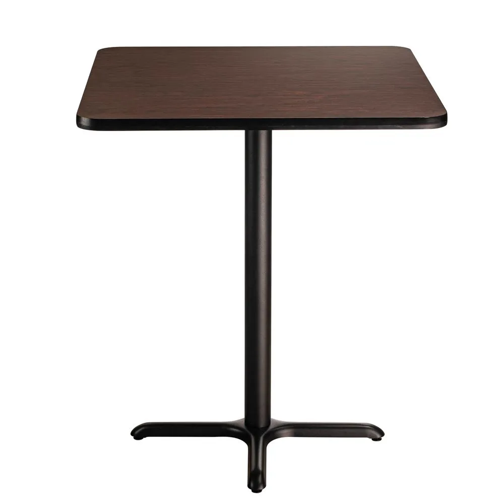 NPS® Café Table, 36" Square, "X" Base, 30" Height, Particleboard Core/T-Mold