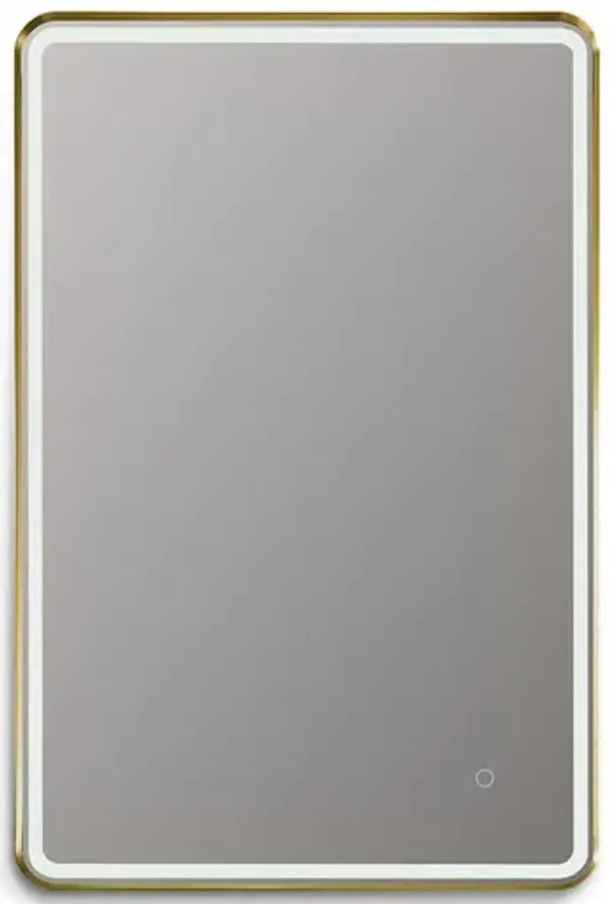 Altair Framed in Brushed Gold Modern Bathroom/Vanity LED Lighted Wall Mirror
