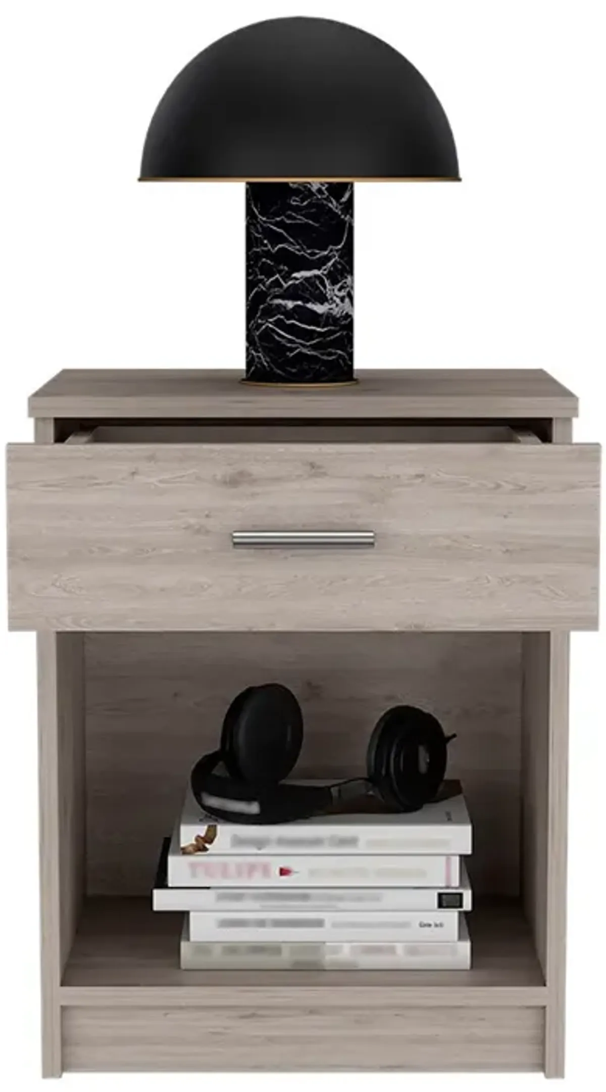 Nightstand Coco, Bedroom, Light Gray