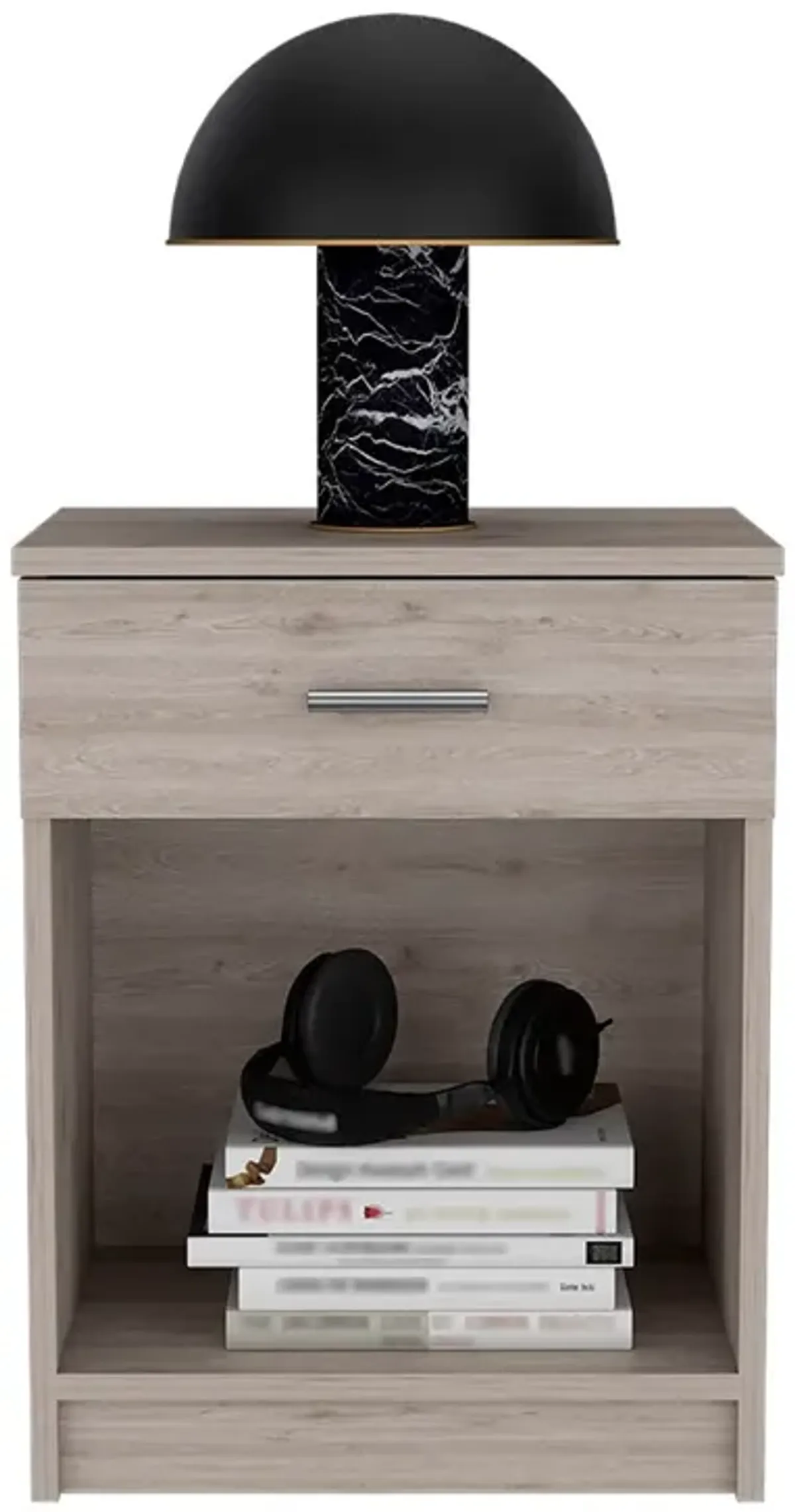 Nightstand Coco, Bedroom, Light Gray