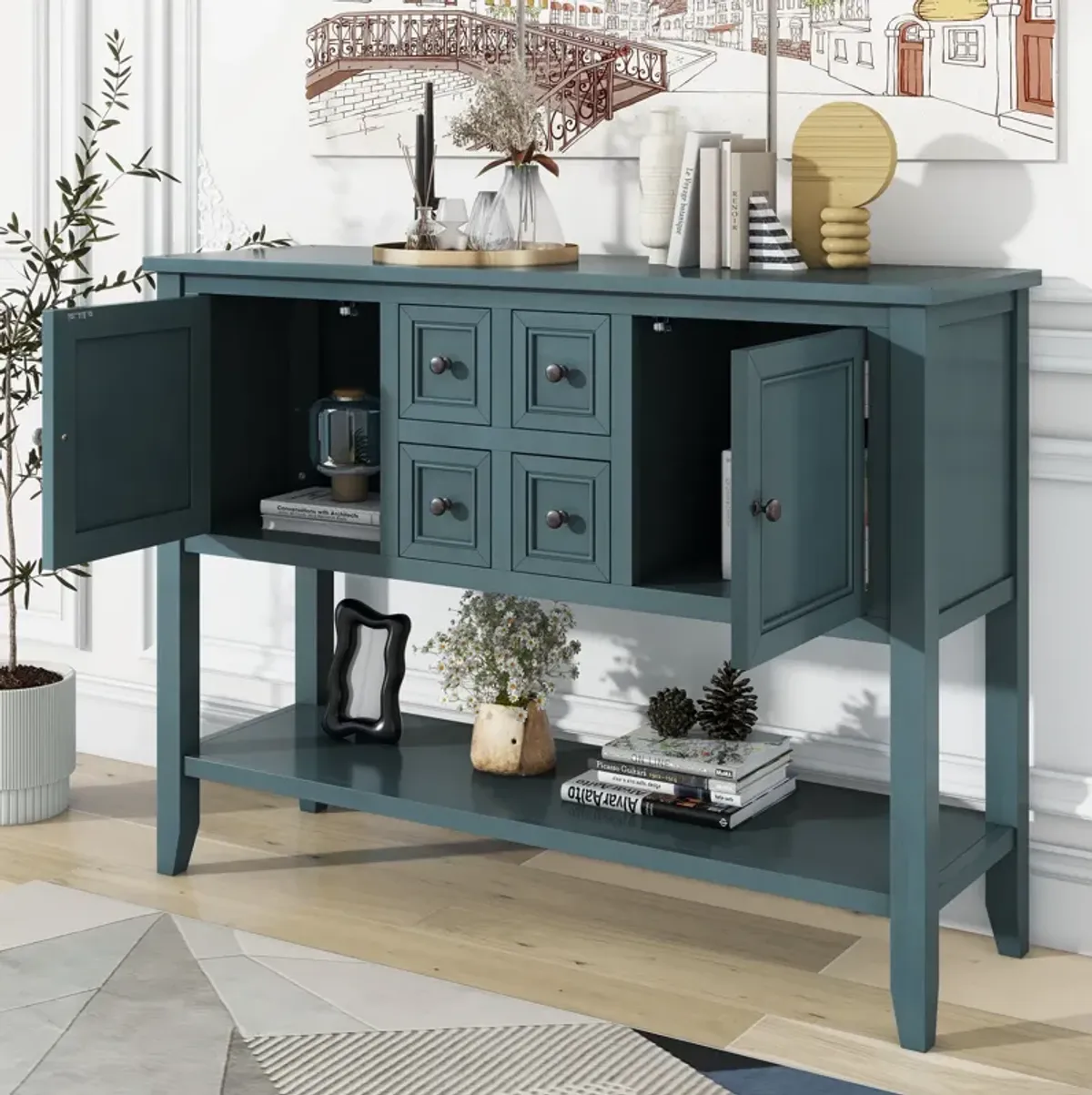 Merax Cambridge Series Ample Storage Vintage Console Table