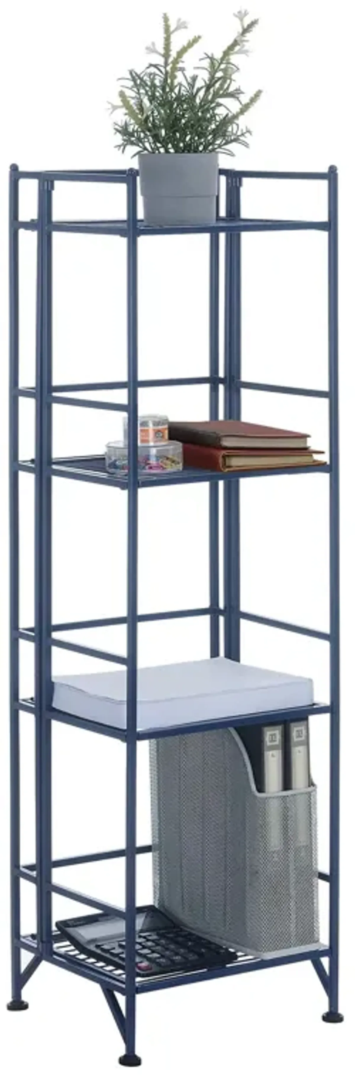 Xtra Storage 4 Tier Folding Metal Shelf