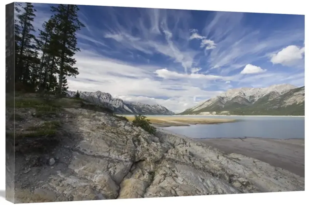 Abraham Lake created by Bighorn Dam on the North Saskatchewan River, Jasper National Park, Alberta, Canada-Canvas Art-30x20