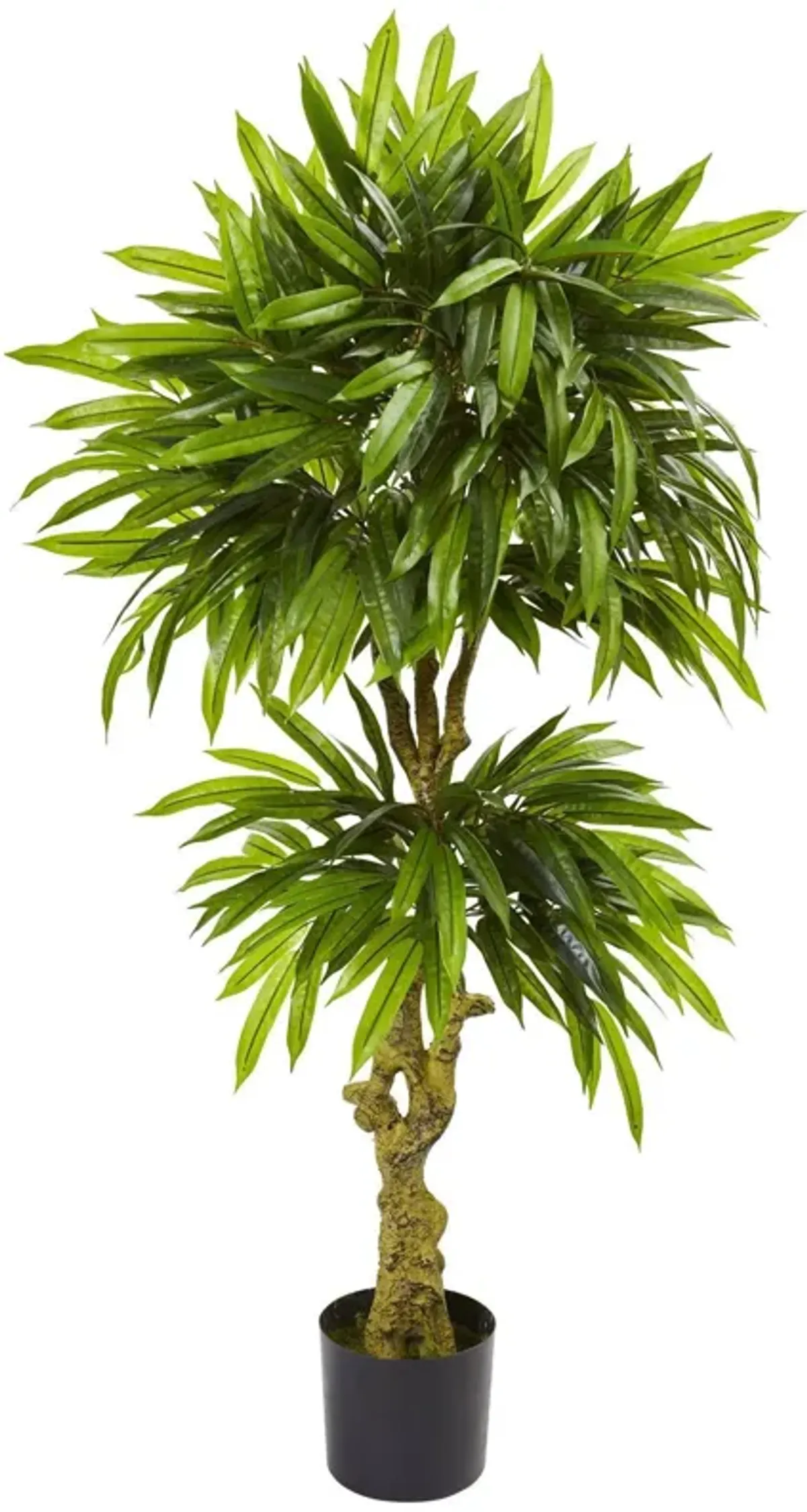 Nearly Natural 4.5-ft Slim Mango UV Resistant (Indoor/Outdoor)