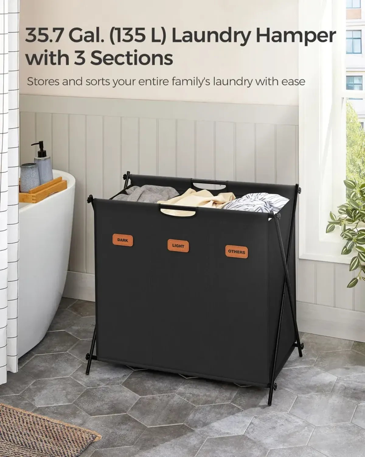 Collapsible Laundry Hamper with Handles – Stylish and Convenient Storage Solution