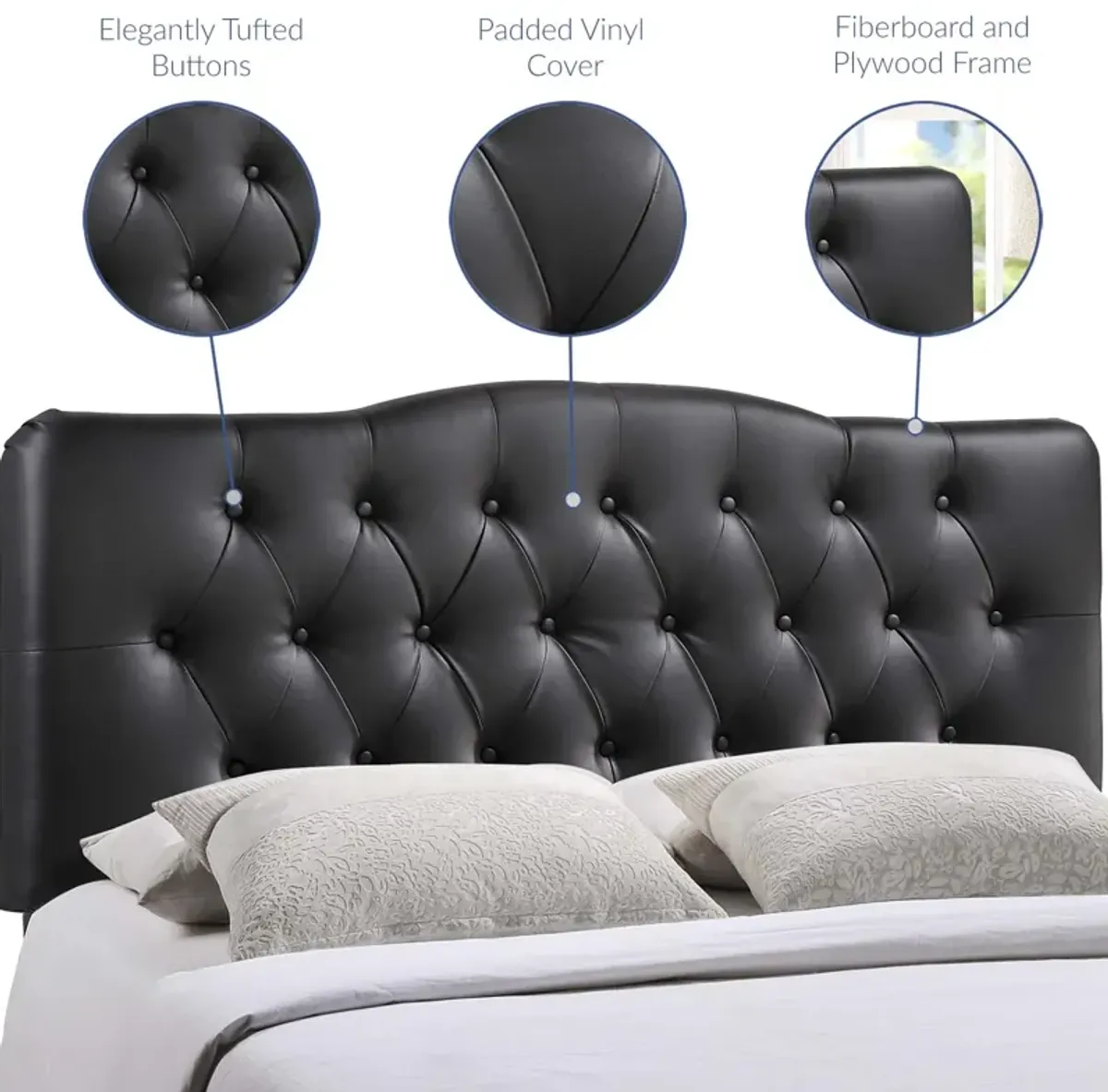 Modway - Annabel King Upholstered Vinyl Headboard