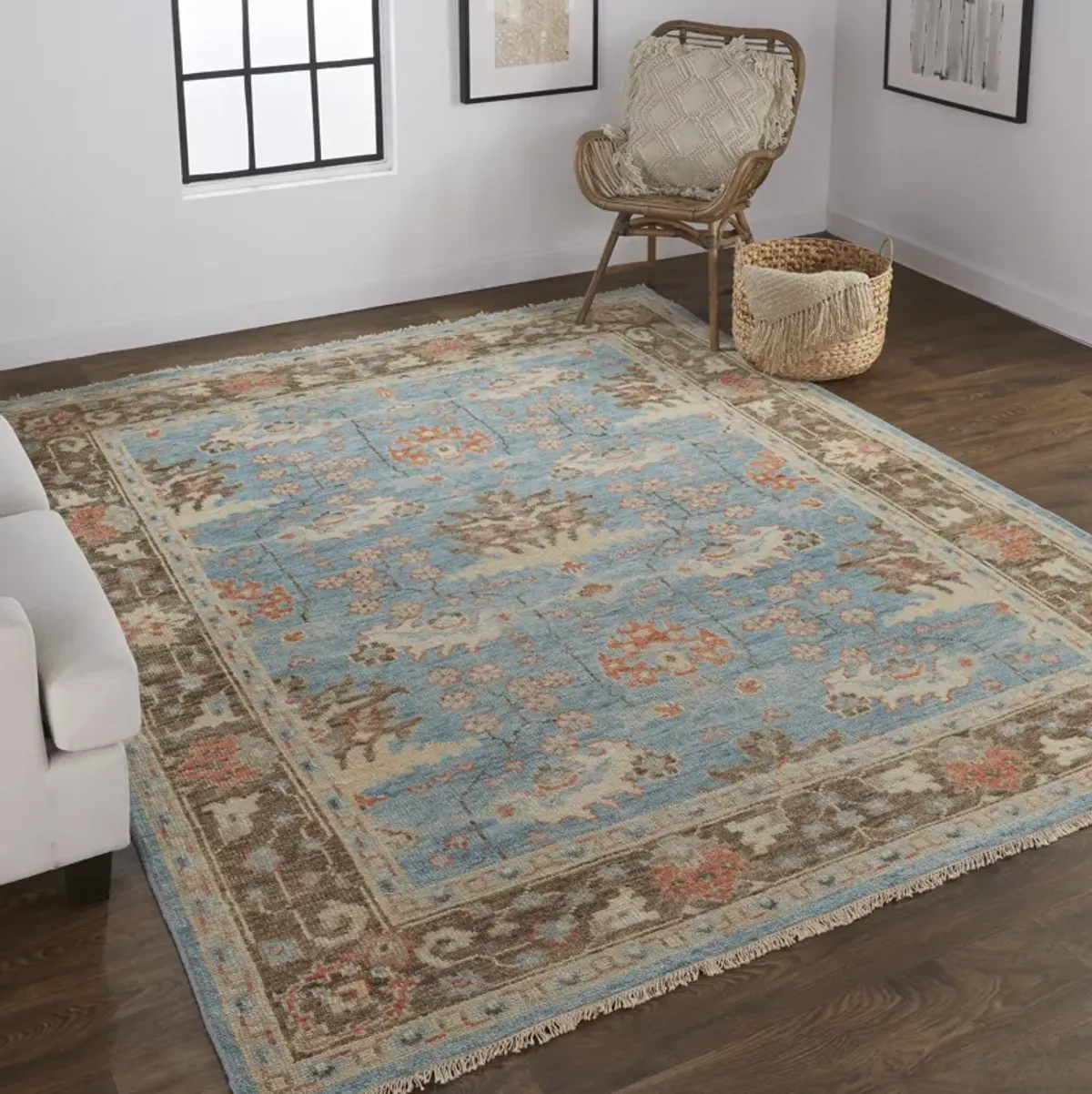 Beall 6710F Blue/Brown 8'6" x 11'6" Rug