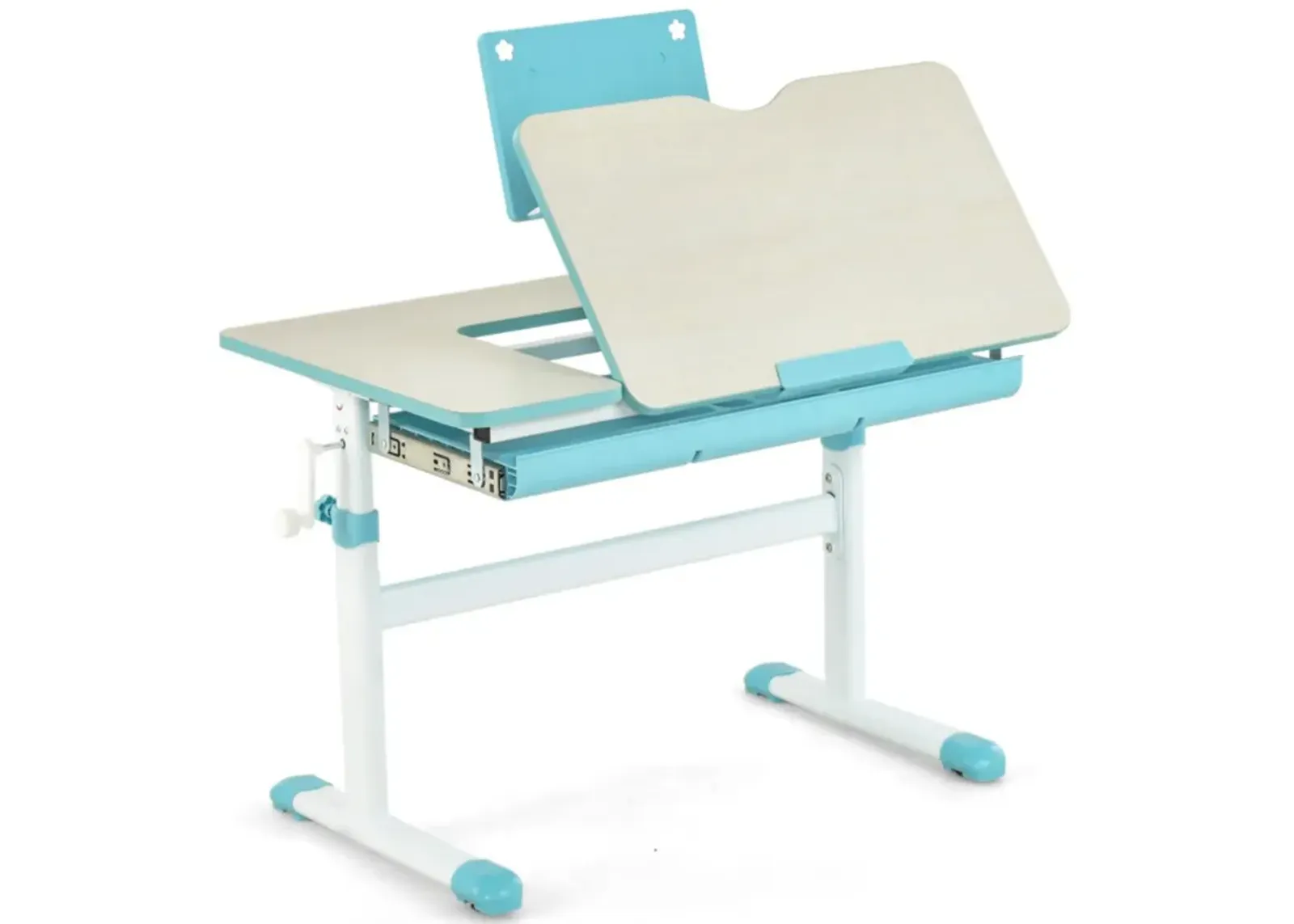 Hivvago Height-Adjustable Kids Desk with Tilt Desktop and Book Stand