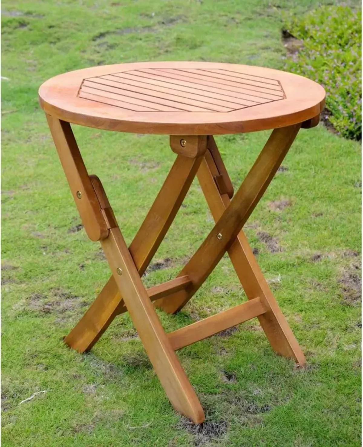 Acacia Round Folding Table