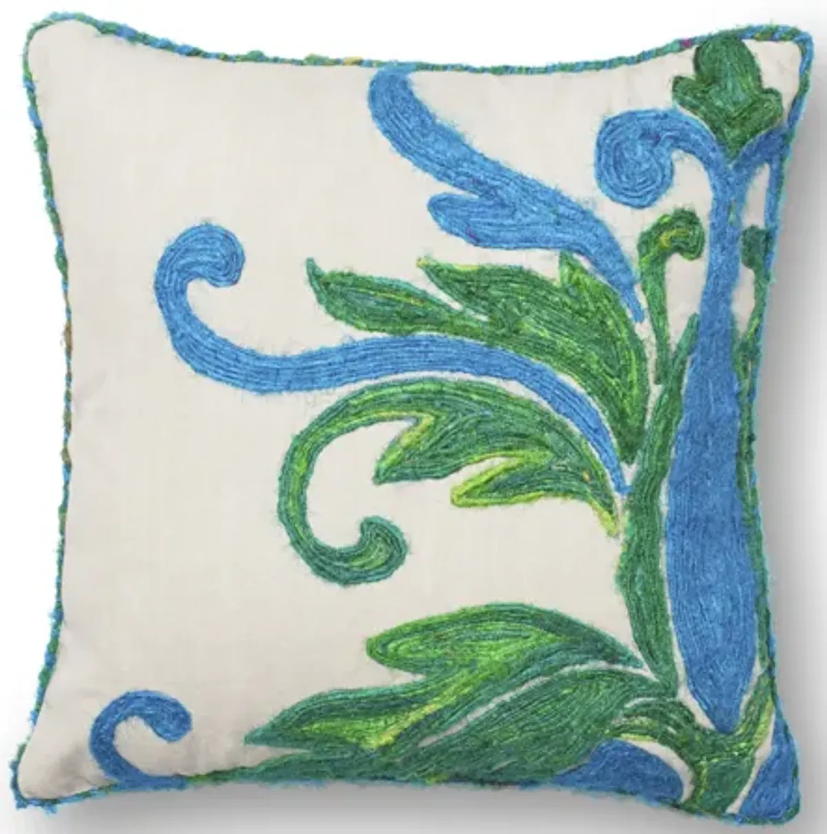 P0232 Green/Blue 18"x18" Down Pillow